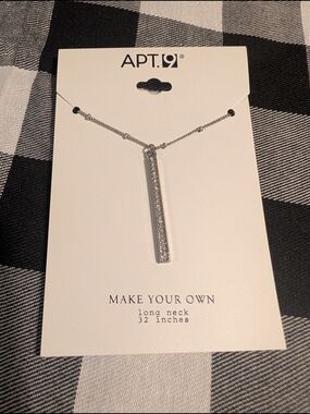 Apt. 9 Silver-Tone Crystal Bar Pendant Necklace